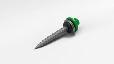 Atlas Bolt and Screw LLC laying on its side with the point closest to the screen