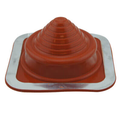 Another Close up of hi-temp roof boot with silver border